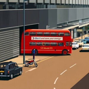 Double decker bus station