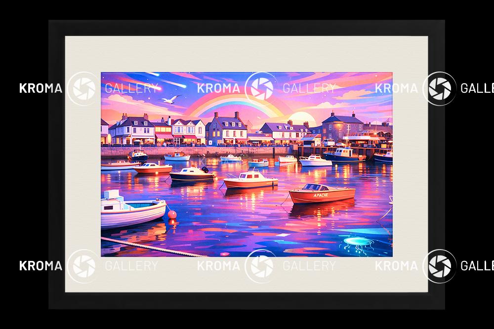 Rainbow harbour scene - Image 2